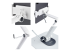 StarTech.com Adjustable Tablet Stand for Desk, Desk/Wall Mountable, Supports Up to 2.2lb, Universal Tablet Stand Holder for Desk, Articulating Tablet Mount with Pivot/Swivel/Rotate - Multi-angle
