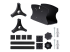 StarTech.com PC Wall Mount Bracket, For Desktop Computers Up To 40lb, Toolless Width Adjustment 1.9-7.8in (50-200mm), Heavy-Duty Steel, CPU Tower/Case Shelf/Holder, Includes Mounting Hardware and Spacers (2NS-CPU-WALL-MOUNT) - Multi-angle