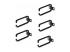 StarTech.com 5-Pack 1U Vertical Cable Management D-Ring Hooks, Cable Manager For 19" Server Racks/Cabinets, Network Rack Wire Organizers, Cable Guide Rings - Right-angle
