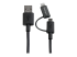 StarTech.com 1m (3 ft) Black Apple 8-pin Lightning Connector or Micro USB to USB Combo Cable for iPhone iPod iPad - Close up