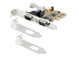 StarTech.com 2-Port PCI Express Serial Card, Dual Port PCIe to RS232 (DB9) Serial Interface Card, 16C1050 UART, Standard or Low Profile Brackets, COM Retention, For Windows & Linux - Left-angle