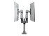 StarTech.com Desk Mount Dual Monitor Arm, Premium Articulating Monitor Arm, up to 27" VESA Mount Displays, Height Adjustable Monitor Mount, Rotating/Swivel/Tilt, Desk Clamp/Grommet, Silver - Front